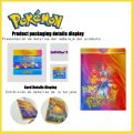 pokemon cards golden Pokemon 3D Shining Rainbow Cards English Spanish Vmax Gx Charizard Pikachu Trading Game Collection Battle Card Children Toy GiftParty Games Crafts. 