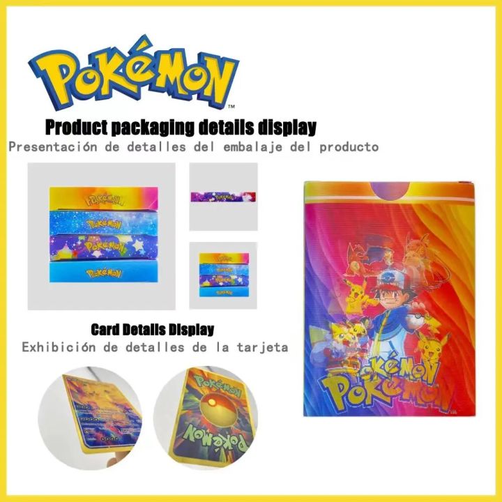 pokemon%20cards%20golden%20Pokemon%203D%20Shining%20Rainbow%20Cards%20English%20Spanish%20Vmax%20Gx%20Charizard%20Pikachu%20Trading%20Game%20Collection%20Battle%20Card%20Children%20Toy%20GiftParty%20Games%20Crafts%20-%20Image%206