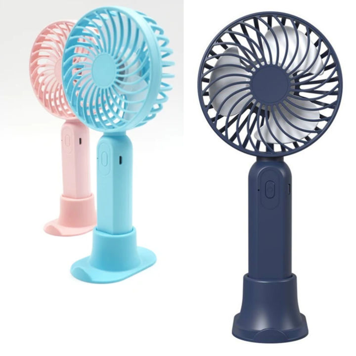 Portable USB Rechargeable Fan With Phone Holder