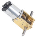 Mini Gear Motor With Fixed Seat DC6V 26RPM Double Shaft Worm Reduction Motor LLI. 