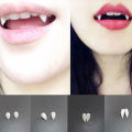 1 Pair Bloodcurdling Vampire Werewolves Fangs Fake Dentures Teeth Costume Halloween Fad. 