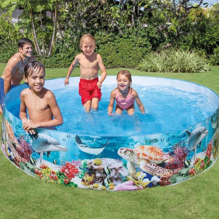 INTEX Swimming Pool-58472 | Multicolour | Shape-Round | Material ...