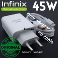 Linman Infinix Original 45w Watt Charger Power Adapter infinix 70w 45w Charger Box Pulled Original 45 Watt AdaptProfesional or 100CM USB Type C Cable For Infinix Zero 20 Note 30 40 12 11 10 Pro Hot 40 Hot 40 Pro 30 30i Zero 30 20. 