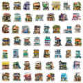 20pcs Store Front Stickers Japanese Retro Shop Front Books Stickers for Laptop Scrapbook Journal Kids Girls Boys Stickers. 