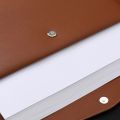 A4 File Pocket File Bag PU Leather Documents Pouch File Folder Snap Closure School Office Business Large Capacity Dustproof 1PC. 