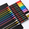 【Hot】 36 Colors Art Marker Acrylic Paint Markers Brush Pen Rock Stone Ceramic Glas Wood DIY Graffiti Permanent Markers Drawing Supplie. 