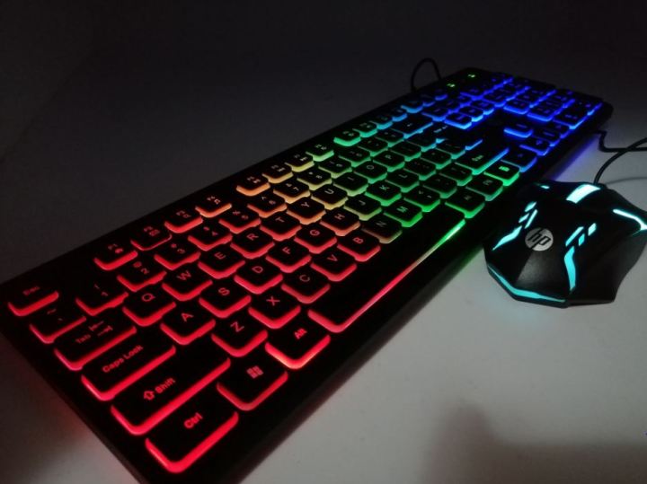 HP Gaming Keyboard and Mouse Kit KM558,Hp Wired Gaming Keyboard and Mouse Combo Quiet RGB Backlit