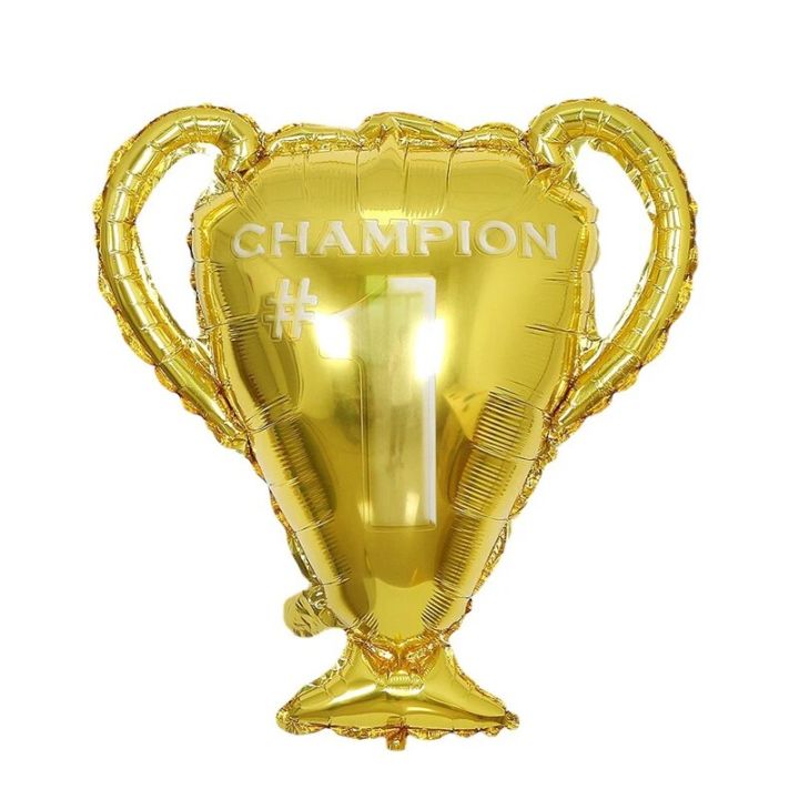 1 Gold Champion Cup F Balloons Trophy Inflatable Air Ballons Sports Themed Birthday Party Decorations Kids Boys Toys Globos
