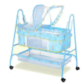 Baby Cradle | Multifunctional Infant Rocking Bed | Newborn Hammock Swing With 4 Wheels | Mosquito Net | COT208 | Comfortable and Safety | Mummy's Best Choice | BABYLAND | ISMARTZ | BLUEPINK. 