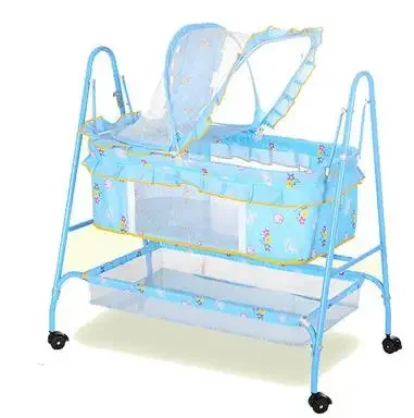 Baby%20Cradle%20%7C%20Multifunctional%20Infant%20Rocking%20Bed%20%7C%20Newborn%20Hammock%20Swing%20With%204%20Wheels%20%7C%20Mosquito%20Net%20%7C%20COT208%20%7C%20Comfortable%20and%20Safety%20%7C%20Mummy's%20Best%20Choice%20%7C%20BABYLAND%20%7C%20ISMARTZ%20%7C%20BLUEPINK%20-%20Image%203