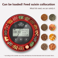 Aquarium Automatic Fish Feeder Automatic Food Dispenser with Rechargeable Feeder with USB Cable LCD Display. 