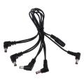 Guitar 3 Way Splitter Power Supply Cable for Effect Pedals Accessories Black. 