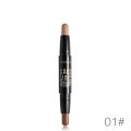 BIOAQUA Brand Double Head 3D Bronzer Highlighter Stick Face Makeup Concealer Pen Foundation Stick Cream Texture Contour Pencil Luhuai CVC. 