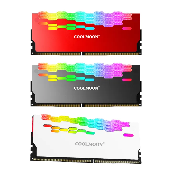 Pc Ram Cool Coolmoon Ra-2 Ram Pc Case Rgb Memory Ram Cooler Heatsink Cooling ...
