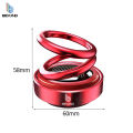 Air Freshener HIGH DURABLE METAL Solar powered Dashboard Ornament Spinning Double Ring Perfume for car Aromatherapy Car interior decoration. 