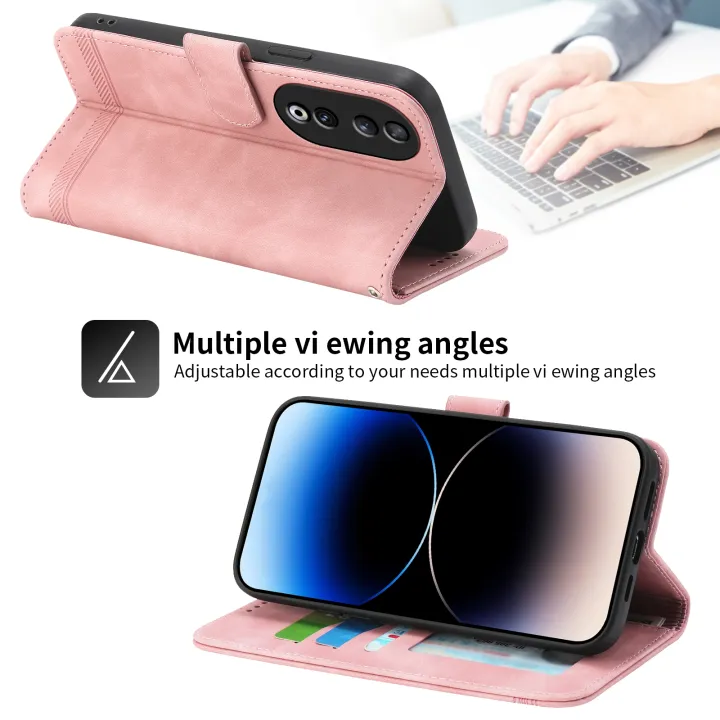 Dierfeng%20Dream%20Line%20TPU%20+%20PU%20Leather%20Phone%20Case%20For%20Honor%2090%205G%20-%20Image%204