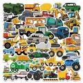 50PCS Cute Children's Cartoon Car Truck Stickers Kawaii DIY Skateboard Motor Graffiti Vehicle Sticker Decals Kids Learning Toys. 