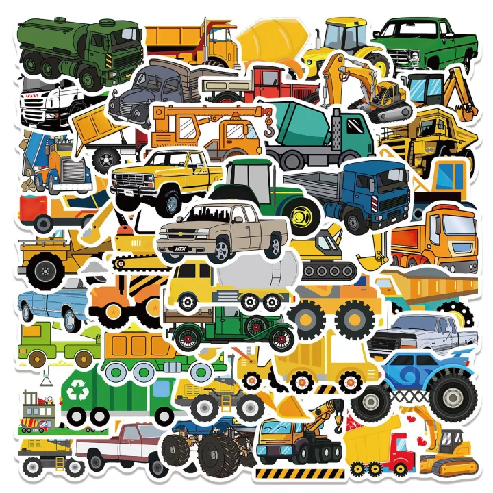 50PCS%20Cute%20Children's%20Cartoon%20Car%20Truck%20Stickers%20Kawaii%20DIY%20Skateboard%20Motor%20Graffiti%20Vehicle%20Sticker%20Decals%20Kids%20Learning%20Toys%20-%20Image%202