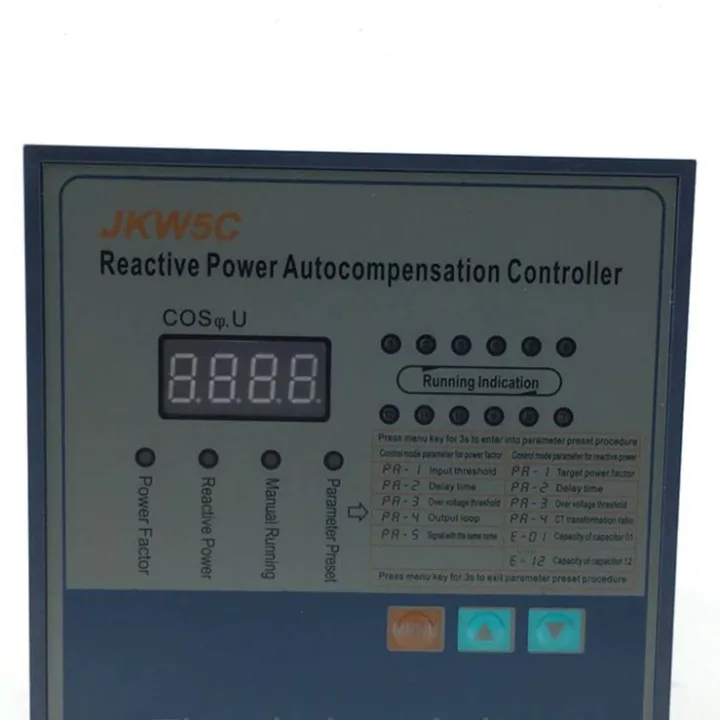 JKW5C power factor 380v 12steps Reactive power automatic compensation controller capacitor for 50/60HZ