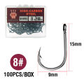 bellylady Fishing Hooks Portable Multi-size High Carbon Steel Fishhook With Barbs Fishing Tackle Accessories For Gifts. 