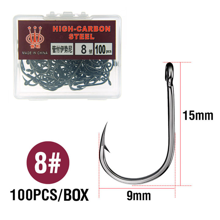 bellylady Fishing Hooks Portable Multi-size High Carbon Steel Fishhook With Barbs Fishing Tackle Accessories For Gifts