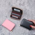 Fashion Mini ID Card Holder Wallet PU Leather Credit Card Holder Wallets Card Case Zipper Coin Purses Wallet. 