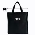 Heavy Duty Brown Eco Friendly Large Canvas Tote Bag with Zipper (Black) - 14.5 inches (L) * 3 inches (W) * 16 inches (H) - Holds up to 15kg). 
