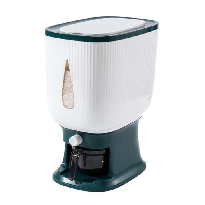 10Kg Automatic Rice Dispenser with Rinsing Cup Smart Rice Dispenser Rice Storage Rice Bucket Household Rice Box-A