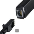 Baseus 100Mbps Type-C to RJ45 LAN Port Ethernet Adapter Lite Series Plastic Black 6 Months Warranty. 