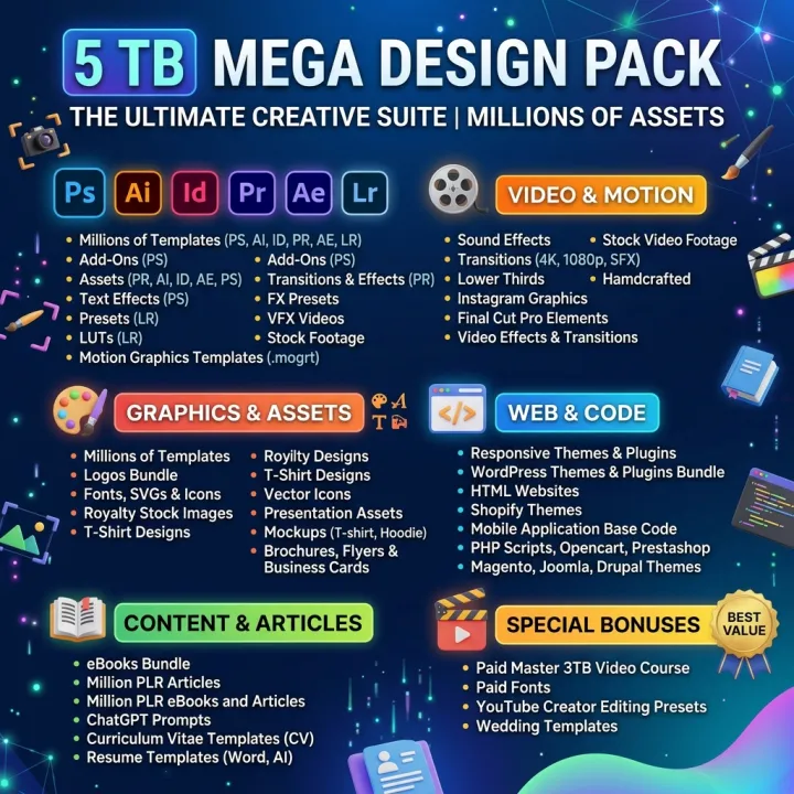 5TB%20Ultimate%20Mega%20Design%20Bundle%20-%20Photoshop,%20Premiere%20Pro,%20Illustrator%20Templates,%20Video%20Assets,%20eBooks%20&%20Courses%20(Instant%20Delivery)%20-%20Image%202