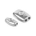 1Pc Grip Clamp Wire Rope Sleeve Durable Zinc Alloy 2/3/4/6/8mm Cable Clip Double Hole Fixing Clip Wire Ferrules Steel Wire Rope. 