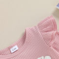 Daddys Girls Baby Clothes 3 6 9 12 Month Ribbed Romper Ruffle Long Sleeve Pants Newborn Outfits Clothing Set. 