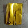25/50/100pcs 50g 9x14cm Gold Color Top Open Aluminum Foil Vacuum Seal Bags For Tea, Coffee, And Other Food Items To Packaging. 