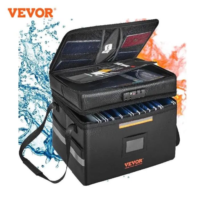 VEVOR Fireproof Document Bag with Lock 2000℉ 3-layer Fireproof ...