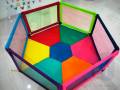 Baby Play Pen with Mattress 6 Panel Play pen Free 25 Balls Sturdy Frame 6 Panels 24" (H) x 36" (L) 5.25ft Play Area. 