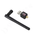 2.4GHz USB WiFi Adapter 300Mbps Network Card USB 2.0 Antenna Ethernet USB Dongle LAN Wireless Network Receiver for PC Windows. 