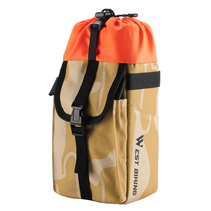 WEST BIKING Bike Water Bottle Bag Multifunctional MTB Handlebar Bag Ultralight Portable Folding Bicycle Phone Bag Bike Saddle Bag