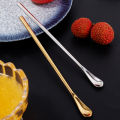 Coffee Tea Stir Spoon Long Handle Ice Cream Dessert Spoons Eco-Friendly Stainless Steel Tableware Kitchen Supplies. 