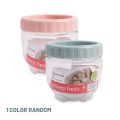 1 Pc Mini Round Transparent Plastic Snacks Sealed Canister/ Portable Stackable Candy Biscuit Storage Jar/ Kitchen Multipurpose Food Sorting Box. 