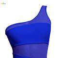 Women Swimsuit Beachwear Padded Cup 1 Piece Bikini for Holiday Surfing Beach L Blue. 