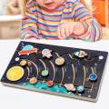 Wood Planets Game Preschool Learning Activities Science Toy Jigsaw Planet Matching Game. 