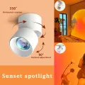 Led Sunset Downlight Atmosphere Spotlights Projector Night Lamp Novelty Ceiling Lamp For Bedroom Home Decoration Spot Led Light. 