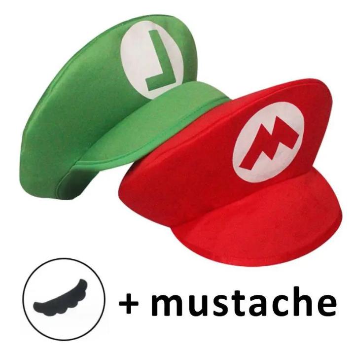 Super%20Mario%20Red%20Green%20Cap%20Cosplay%20Cartoon%20Hats%20with%20Moustache%20Unisex%20Caps%20Cos%20Props%20Party%20Costumes%20Accessories%20-%20Image%205