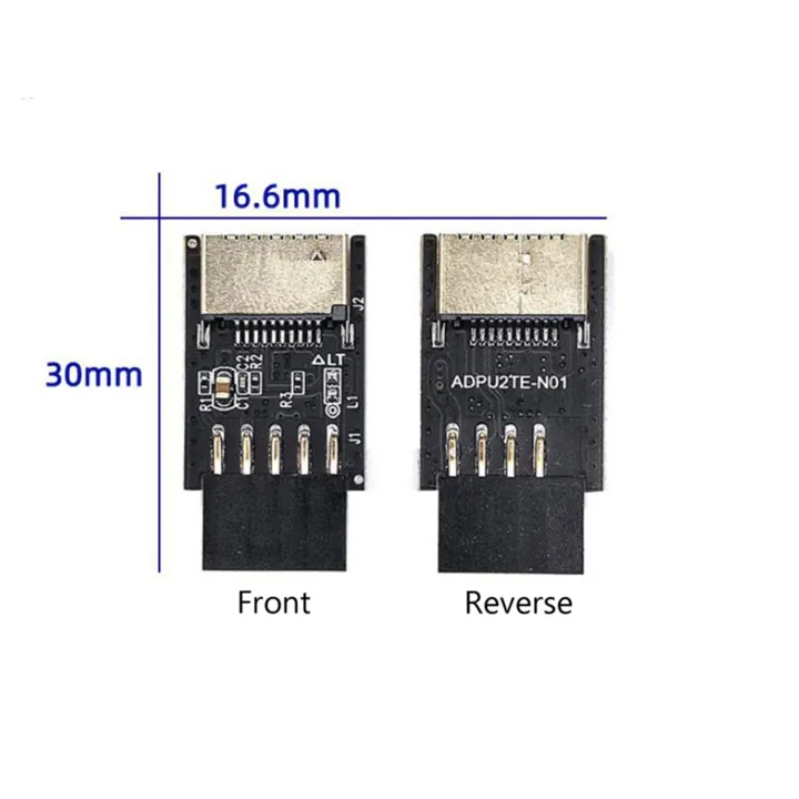 2X%20Motherboard%20USB2.0%209Pin%20to%20TYPE-C%20A-KEY%20Front%20Connector%20Converter%20USB3.2%20TYPE-E%20Interface%20Header%20Extender%20Card%20-%20Image%202