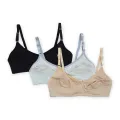 Esha - Wireless Molded Firm Control Stitch Line Plunge Bra - 3 Pack in Black, Grey Marl & Nude. 
