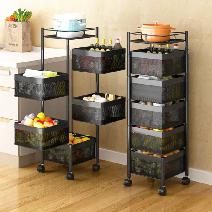 5 Tier Square Rotating Storage Shelf