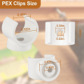 PEX Clips Pipe Clamp, 50Pcs 1/2 Inch Pipe Clamp for PVC Water Pipes and Tubing Hoses, Plastic U-Shaped Pipe Clamp Tools. 