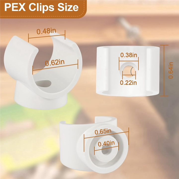 PEX%20Clips%20Pipe%20Clamp,%2050Pcs%201/2%20Inch%20Pipe%20Clamp%20for%20PVC%20Water%20Pipes%20and%20Tubing%20Hoses,%20Plastic%20U-Shaped%20Pipe%20Clamp%20Tools%20-%20Image%202