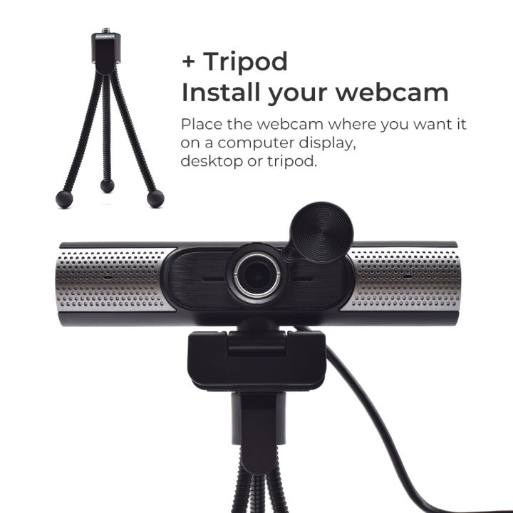 HXSJ%204K%20Ultra%20HD%201080P%20Webcam%20with%20Speacker%20Microphone%20Web%20Camera%20Full%20HD%20Acto%20Focus%20Webcam%20Webcam%20USB%20Camera%20Computer%20PC%20Webcam%20-%20Image%202