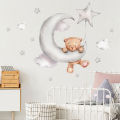 Cartoon Bear Cloud Wall Stickers for Kids Rooms Baby Boys Girls Room Bedroom Decor Nursery Wallpaper Star Kids Room Decoaration. 
